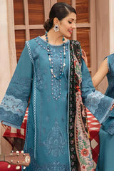 Mushq Embroidered Lawn 3pc with Silk Dupatta - GA2206