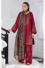 Batik 3PC Embroidered Lawn Suit with Embroidered Crinkle Dupatta -Ga2289