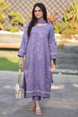 Bareeze 3PC Embroidered Lawn Suit with Embroidered chiffon Dupatta -Ga2271