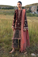 Husain Rehar Embroidered Lawn 3pc with Embroidered Slubnet Dupatta- GA2246