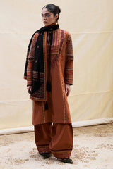 Jugnu Embroidered Dhanak 3pc with Printed Shawal- GA2134