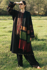 Zara shajahan Embroidered Dhanak 3Pc with Printed whool shwal -Ga1670