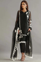 Kokab Zia Embroidered Lawn 3Pc with Embroidered Organza Dupata-Ga1645