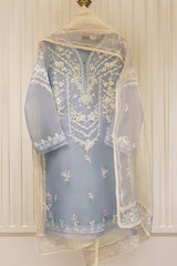 Agha Noor Heavy Embroidered with Hand Work organza dupatta-GA1624