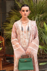 Crimson Heavy Embroidered Lawn 3pc With silk Embroidered Dupatta -G1695a