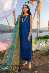 Charizma 3PC Embroidered Lawn Suit with Organza Dupatta - GA10273