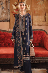 Luxury Heavy Embroidered Lawn 3pc with Chiffon dupatta-GA1684