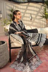 Crimson Heavy Embroidered 3pc with Slub net Embroidered Dupata -Ga1633