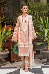 Crimson Heavy Embroidered Lawn 3pc With silk Embroidered Dupatta -G1695a