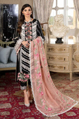 Crimson 3PC Embroidered Lawn Suit with Embroidered organza Dupatta -GA102120
