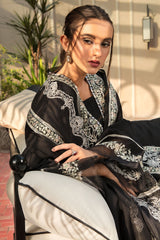 Crimson Heavy Embroidered 3pc with Slub net Embroidered Dupata -Ga1633