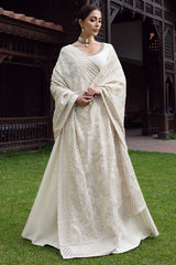 Bareeze 3PC Embroidered karandi Suit with Heavy Embroidered cotton net Shawal -GA102183