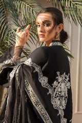 Crimson Heavy Embroidered 3pc with Slub net Embroidered Dupata -Ga1633