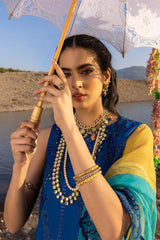 Charizma 3PC Embroidered Lawn Suit with Organza Dupatta - GA10273