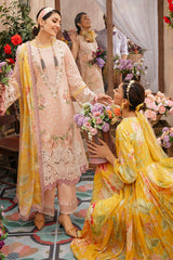 Mushq 3PC Embroidered Lawn Suit with Silk Dupatta - GA10287