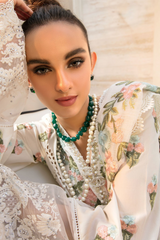 Crimson Heavy Embroidered 3pc with Slub net Embroidered Dupata -Ga1631