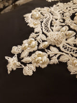 Agha Noor Heavy Embroidered with pearl hand work organza dupatta-GA10187