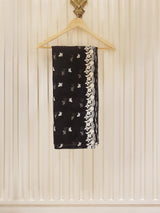 Agha Noor Heavy Embroidered with pearl hand work organza dupatta-GA10187