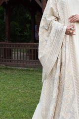 Bareeze 3PC Embroidered karandi Suit with Heavy Embroidered cotton net Shawal -GA102183