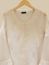 Agha Noor Heavy Embroidered with Embroidered Organza dupatta-Ga1661