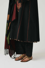 Zara shajahan Embroidered Dhanak 3Pc with Printed whool shwal -Ga1670