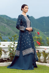 Bareeze 3PC Embroidered karandi Suit with Heavy Embroidered chiffon dupatta-GA102181