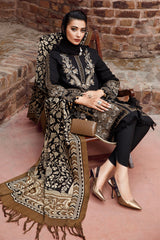 Maria B 3PC Fully Embroidered Dhanak Suit - GA1606