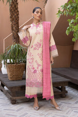 Winter 3PC Embroidered Dhanak with Dhanak Shawl - GA1776