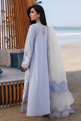 Qalamkar Chickenkari Embroidered Lawn 3pc with Printed Slubnet Dupatta- GA2273