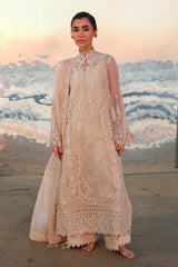 Qalamkar Chickenkari Embroidered Lawn 3pc with Embroidered Slubnet Dupatta- GA2274