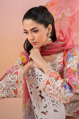 MariaB Printed Lawn 3pc with Printed Voil Dupatta- GA2181