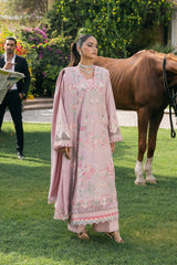 Elaf 3PC Embroidered Lawn with Embroidered Slub Net Dupatta - GA2223