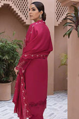Winter 3PC Embroidered Dhanak with Whool Shawl - GA1772