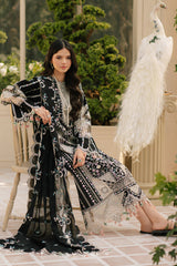 Bin Ilyas Embroidered Lawn 3pc with Embroidered Crinkle Dupatta- GA2245