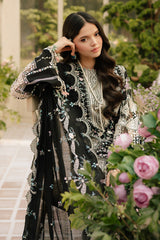 Bin Ilyas Embroidered Lawn 3pc with Embroidered Crinkle Dupatta- GA2245