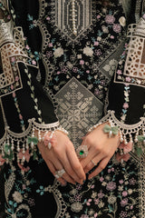 Bin Ilyas Embroidered Lawn 3pc with Embroidered Crinkle Dupatta- GA2245
