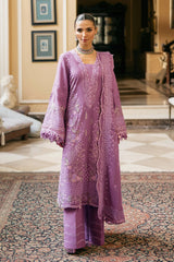 Elaf 3PC Embroidered Lawn with Embroidered Slub Net Dupatta - GA2236