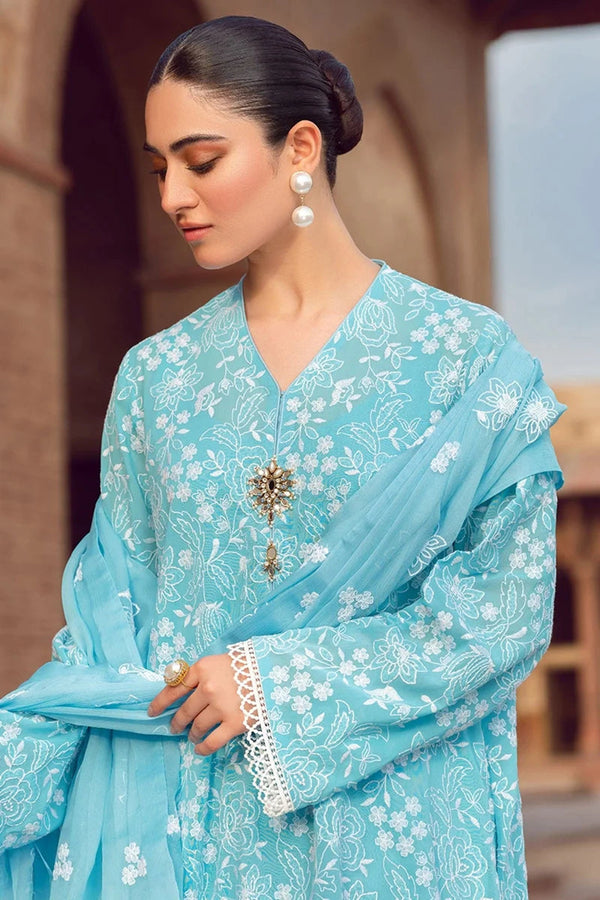 Bareeze 3PC Embroidered Lawn Suit with Embroidered chiffon Dupatta -GA2045