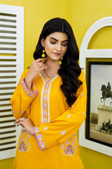 Zooj Parvaneh Embroidered Dhanak 2pc- GA1957