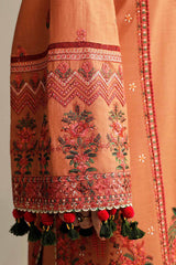 Hussain Rehar 3PC Embroidered Dhanak Suit with Printed Shawal -GA1988