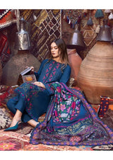 Maria b Embroidered Dhanak 3pc with Whool Shawal- GA1975