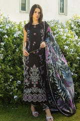 Mushq Embroidered Lawn 3pc with Silk Dupatta- GA2191