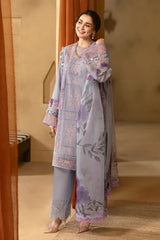 Saira Rizwan Embroidered Lawn 3pc with Printed Chiffon Dupatta- GA2167