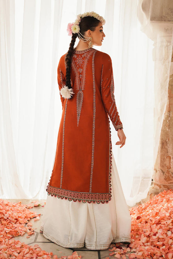 Hussain Rehar 3PC Embroidered Lawn Suit with Embroidered Orgazna Dupatta -GA2030