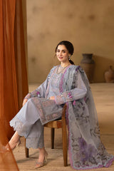Saira Rizwan Embroidered Lawn 3pc with Printed Chiffon Dupatta- GA2167