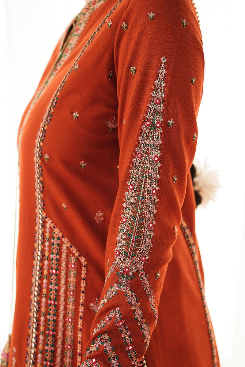 Hussain Rehar 3PC Embroidered Lawn Suit with Embroidered Orgazna Dupatta -GA2030