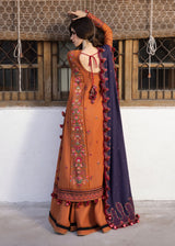 Hussain Rehar Embroidered Lawn 3pc with Embroidered Crinkle Dupatta- GA2301