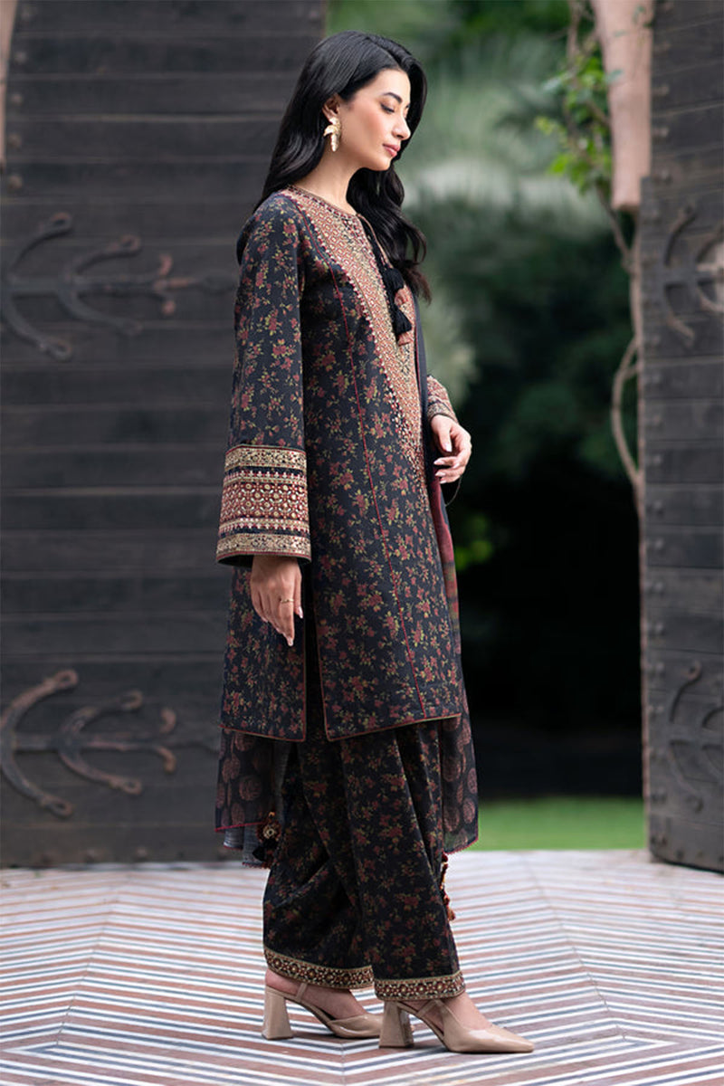 Jazmin Embroidered Khaader 3pc with Whool Shawal- GA1970