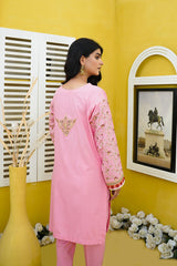 Zooj Zhaleh Embroidered Dhanak 2pc- GA1958