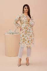 Zooj Printed UnStitched Lawn (Shirt/Kurti) - ZJ044